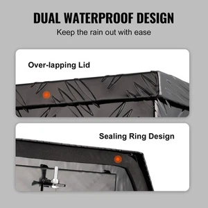 Aluminum Alloy Trailer Tool Box, 737x410x460mm, 30kg Capacity, Weatherproof - Picture 1 of 6