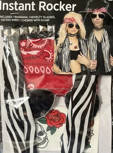 Instant Rocker Kostüm Zubehör Set Halloween Kostüm Erwachsene Teens Cosplay NEU - Bild 1 von 4