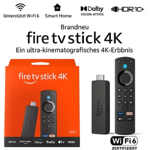 Amazon Fire Stick 4K Ultra HD TV-Stick mit brandneuer Alexa-Sprachfernbedienung - Picture 1 of 8