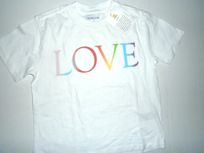 GIRLS CRECUT BRAND TEES SHIRT IN WHITE WITH LOVE GRAPHIC SIZE 7-8 MADE IN USA - Image 1 of 4