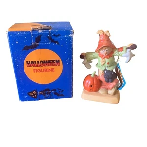 Vintage Keramik Vogelscheuche Figur Halloween Herbst Geschenkartikel mit Box UCGC - Bild 1 von 8
