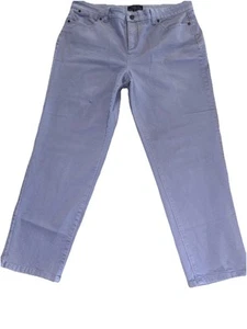 TALBOTS Lilac Purple Denim Simply Flattering Crop Ankle Jeans Sze 16 B601 - Picture 1 of 11