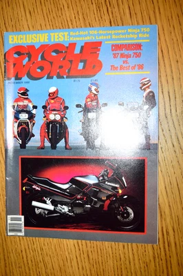 Cycle World Magazine November 1986 106-Horsepower Kawasaki Ninja 750 - Image 1 of 3