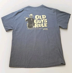 Vintage Old Guys Rule T Shirt John Wayne Collection Graphic Shirt Size XL Navy - Picture 1 of 7