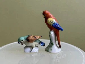 Half Doll Pincushion Doll Drip Catcher Birds Parrot Vintage - Picture 1 of 5