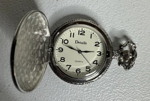DETAILS Semi Big Rig Trailer Silver Tone Pocket Quartz Watch - JAPAN - Picture 1 of 5