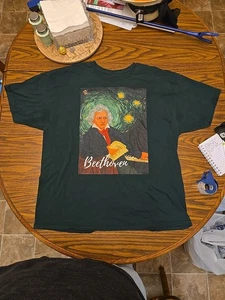 Camiseta Y2K Halldon Beethoven Stary Night para hombre XL - Imagen 1 de 20