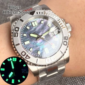 BLIGER 200M Waterproof Shell Dial Luminous 24 Jewels NH35A Diving Mens Watch - Picture 1 of 13