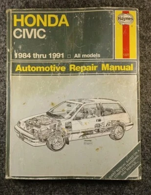 Honda Civic & CRX 1984 - 1991 Haynes Auto Repair Manual 1227(US) - Image 1 of 4