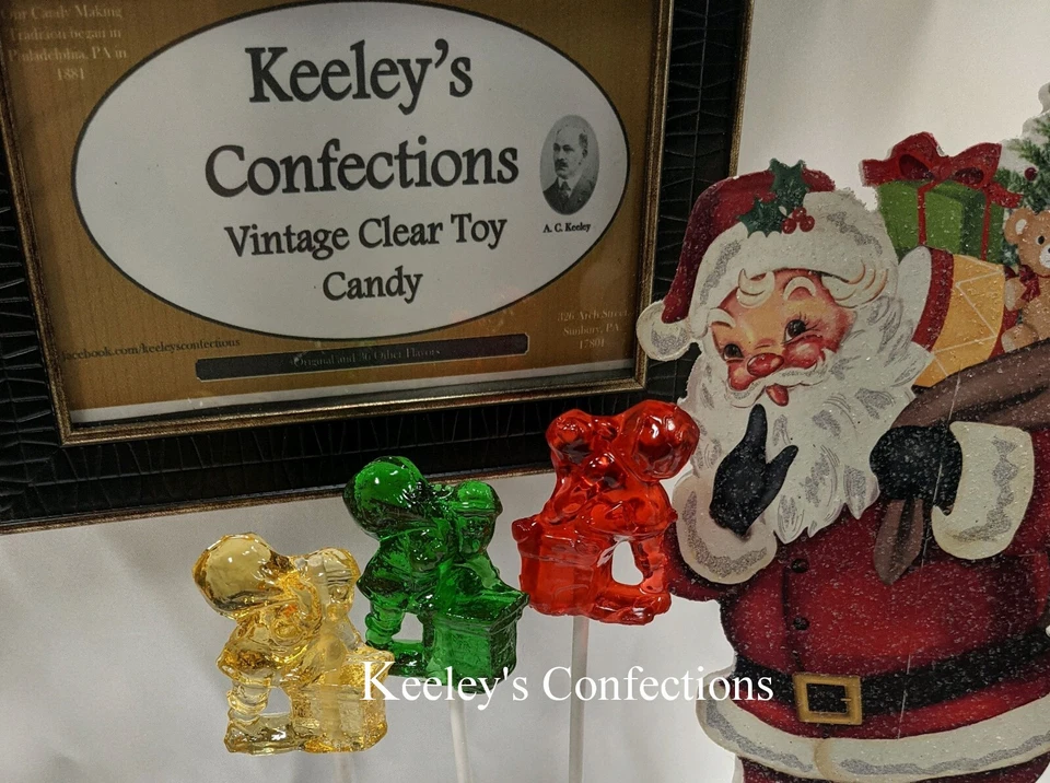 Clear Toy Candy Lollipops - 9 Count "Yes, Virginia, there is a Santa" collection - Image 1 of 1