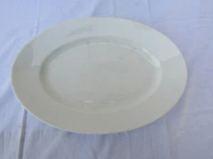 d ..Teller oval Steingut weiß Eisenerde St. Amand Digoin   - Bild 1 von 4