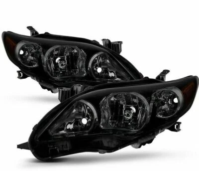 Faros faros delanteros para Toyota Corolla 2011 2012 2013 carcasa negra Foto 1 de 4