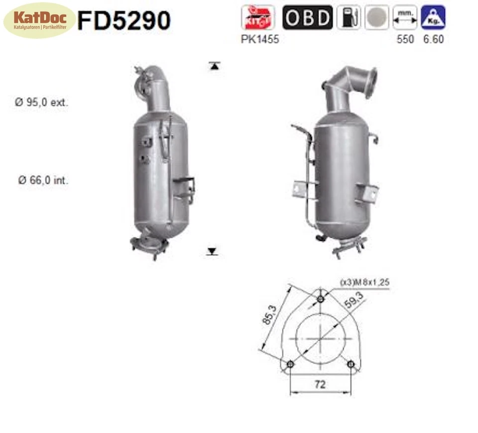 ✅ Ruß-Partikelfilter Opel Cascada/Insignia A/Zafira C Tourer, 2.0 CDTi, Euro 6 - Bild 1 von 1