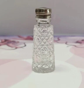 Vintage Irice Small Clear Glass Perfume Bottle - Picture 1 of 14
