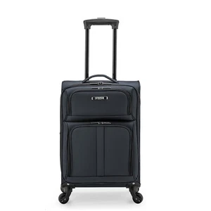 U.S. Traveler Anzio 22' Carry-on Softside Expandable Spinner Luggage - Grey - Picture 1 of 17