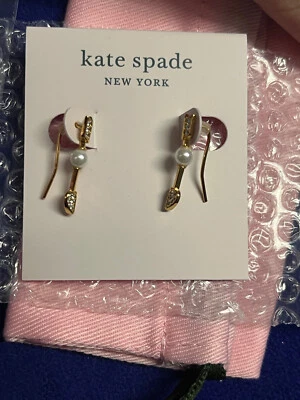 Pendientes Kate Spade Flecha - Crema/oro NUEVO Foto 1 de 4