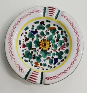 Sberna Deruta Italy Hand Painted Ceramic Dish Ashtray Signed Pottery - Picture 1 of 8