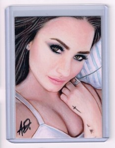 2017 ACEO Sketch Card DEMI LOVATO Singer/Actress 1/1