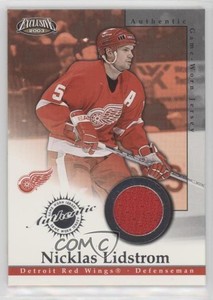 2002-03 Pacific Exclusive Game-Worn Jerseys Nicklas Lidstrom #8 HOF