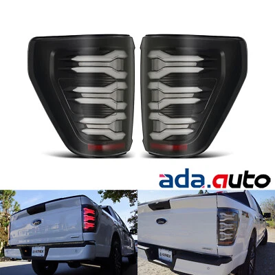 For 21-22 Ford F150 LUXX-Series LED Tail Lights Repalcement Pair Black - Image 1 of 4