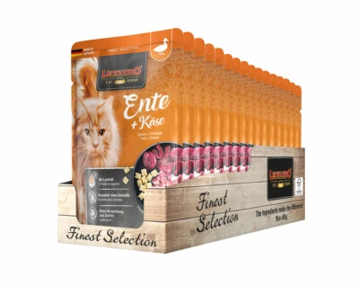 LEONARDO Ente + Käse 16x 85g Katzenfutter Nassfutter nass Futter Katze Beutel - Bild 1 von 3