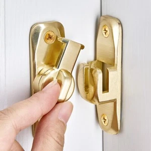 3 Packs Barn Door Lock ，Gold 90/180 Degree Heavy Duty Gate Latches Flip Latch... - Picture 1 of 7