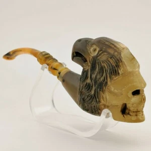 Eagle Skull,Meerschaum Pipe With Case,Block Meerschaum,Unique Meerschaum Pipes - Picture 1 of 9