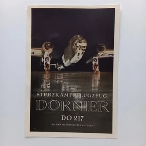 1943 WK II Dornier DO 217 Sturzkampfflugzeug, Werbeanzeige, Werbung - Bild 1 von 1