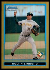 2009 Bowman Chrome WBC Prospects Gold Refractors #BCW8 Dylan Lindsay /50