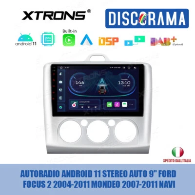 AUTORADIO ANDROID 11 STEREO AUTO 9" FORD FOCUS 2 2004-2011 MONDEO 2007-2011 NAVI - Immagine 1 di 4