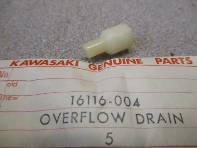 KAWASAKI NOS/OEM FUEL OVERFLOW PIPE F3 F4 1968-1969-1970 16116-004 NEW - Image 1 of 2