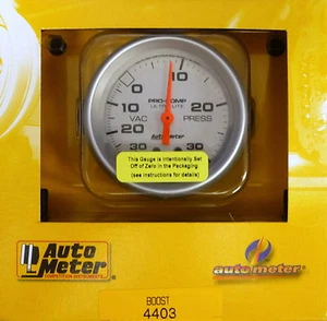 Auto Meter 4403 Ultra Lite Vacuum Boost Mechanical Gauge 2 5/8 30 In.Hg/ 30 PSI - Picture 1 of 1