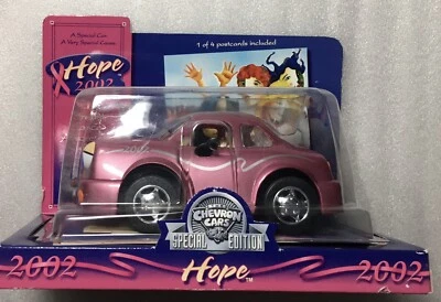 Chevron Cars 2002 Hope - Concienciación sobre el cáncer de mama y postal NUEVO con caja de desgaste Foto 1 de 4