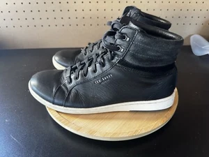 Ted Baker Kilma 2 hi top luxe elevated basics sneaker Size 9 Black* Scuff On Toe - Picture 1 of 11