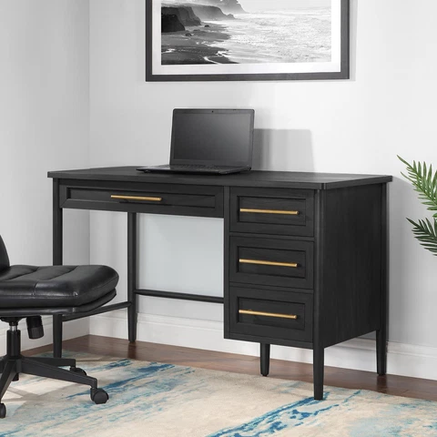 Oaklee Writing Desk, Charcoal Finish Cover