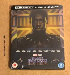 BLACK PANTHER - UK EXCLUSIVE LENTICULAR 4K + BLU RAY STEELBOOK - NEW - Picture 1 of 3