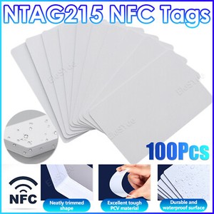 NTAG215 NFC Tags Blank Cards Rewritable Waterproof RFID PVC for  TagMo