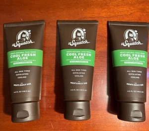 Lot Of 3 Dr. Squatch Mens Natural Face Wash COOL FRESH ALOE 4.0 FL OZ EA - Picture 1 of 3