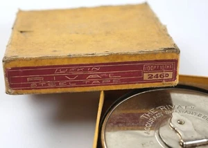 Vintage Lufkin The Rival 100 foot Steel Tape Measure w/ Original Box Saginaw MI - Picture 1 of 9