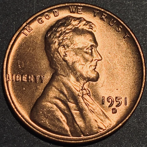 1951 D/S LINCOLN WHEAT CENT ** D Over S MINTMARK A BEAUTY! RARE FIND $$ Cover