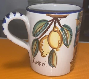 Vintage Signed Il Ninfeo Amalfi Hand-Painted Hand-Crafted Coffee Mug Original ++ - Picture 1 of 8