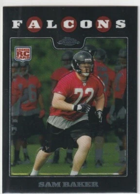 2008 Topps Chrome #TC223 Sam Baker RC Atlanta Falcons - Image 1 of 2