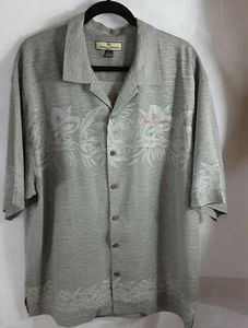 TOMMY BAHAMA 🔥Hawaiian 100% Silk XL Cabana Shirt Beach Lounge Aloha Button Down - Picture 1 of 7