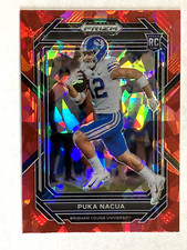 2023 Panini Prizm Draft Picks Puka Nacua Red Ice Prizm Rookie Card #197