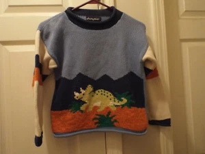 Nollygoggles Boy's Dinosaur Sweater LS Size 7 - Picture 1 of 2