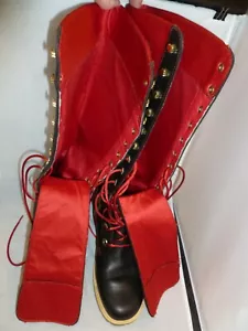 AUTHENTISCHE LIMITED EDITION! Timberland 14" schwarz Leder Gold Design rot Satin - 9,5 - Bild 1 von 19