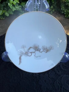 Vintage 60er Jahre Larchmont by Sango Japan "Kiefernzweig" Porzellan Schale Goldrand - Bild 1 von 3