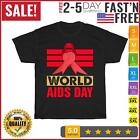 World Aids Day Support Awareness Fight Vintage T Shirt Men Women Fashion NEW