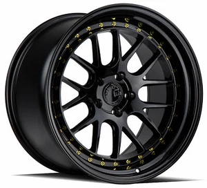 18x9.5 Aodhan DS06 5x114.3 +30  Black Rims (Set of 4) - Picture 1 of 3