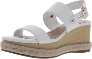 BCBGeneration Women's Slingback Sandals Wedge Heel Allia GN202810 White Size 11M - Picture 1 of 4